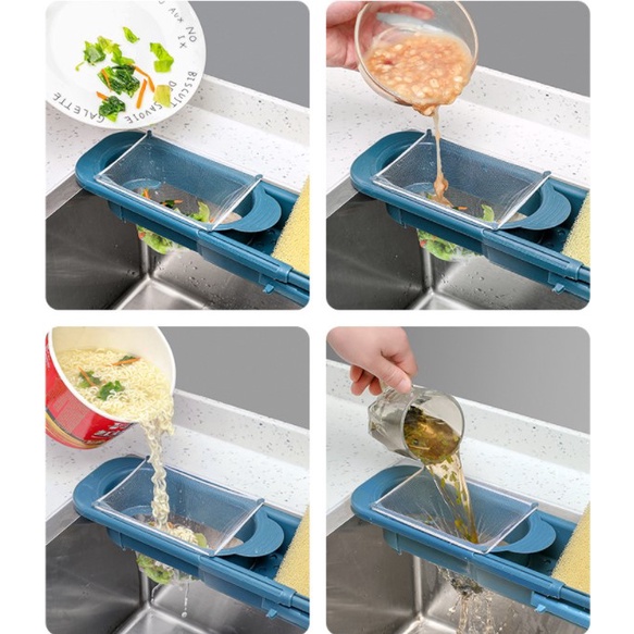 Thể Điều Chỉnh  Kệ Để Đồ Rửa Chén, Giá Để Đồ Rửa Bát Đa Năng Có Móc Treo Khăn Tiện Dụng