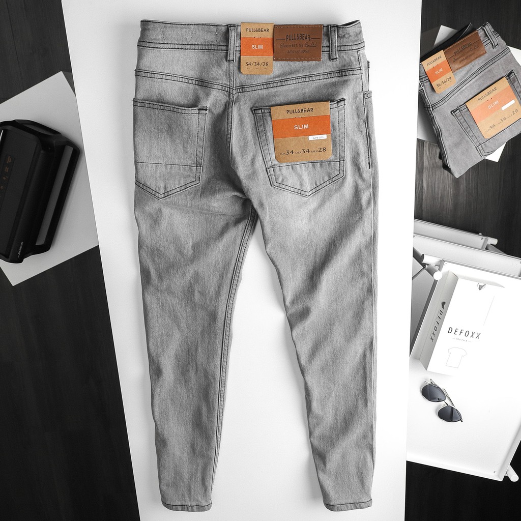 Quần Jean Nam PB xám khói (Form Slimfit,chất vải co dãn,ống quần 15-18cm,hàng VNXK) JPB2029 | BigBuy360 - bigbuy360.vn