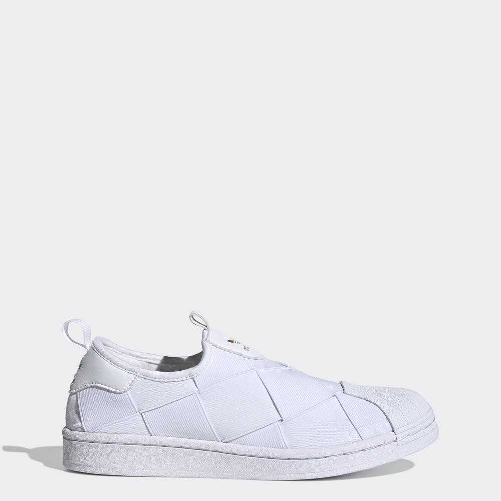[Adidas giày]Giày adidas ORIGINALS Nữ Slip-On Superstar Màu Trắng FV3186