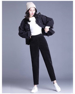 Combo 2 chiếc quần nhung lót lông nâu/xám/đen