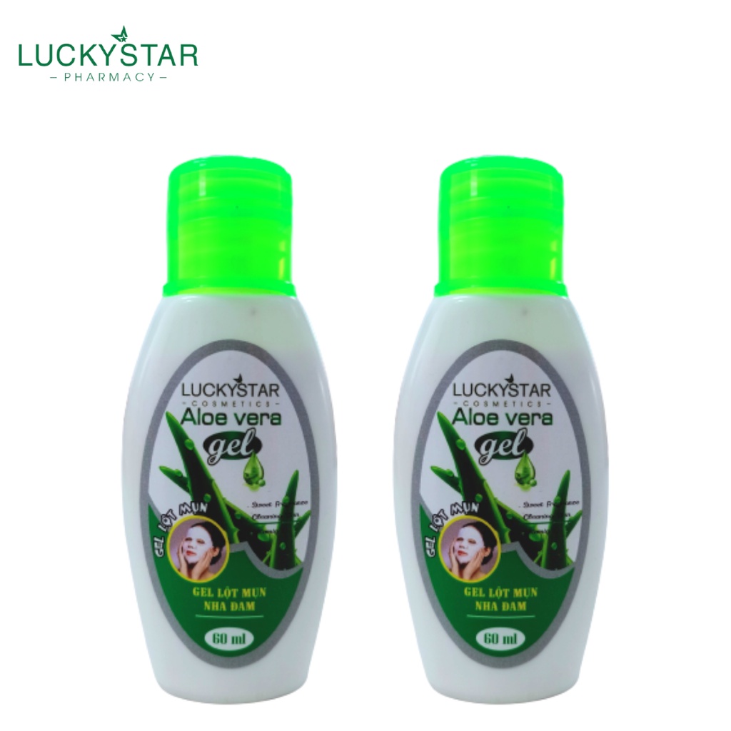 Gel Lột Mụn Nha đam Aloe Vera Lucky Star 60gram x 2 chai