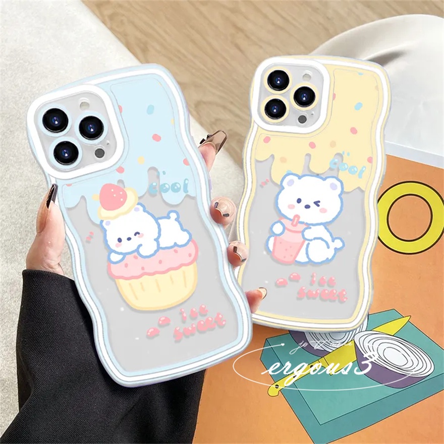 Ốp Điện Thoại Mềm In Hình Gấu Hoạt Hình Cho iPhone 14 13 12 11 Pro Max SE2020 X XR Xs Max 7 8 Plus