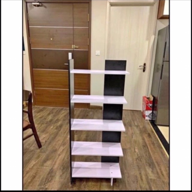 Kệ gỗ sách 5 tầng màu trắng -pha(có giao hoả tốc )