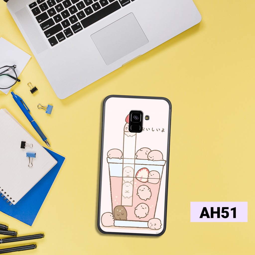 [FREESHIP ĐƠN TỪ 50K] Ốp lưng Samsung Galaxy A6 2018 A6 Plus A8 2018 A8 Plus in hình hoạt hình trà sữa