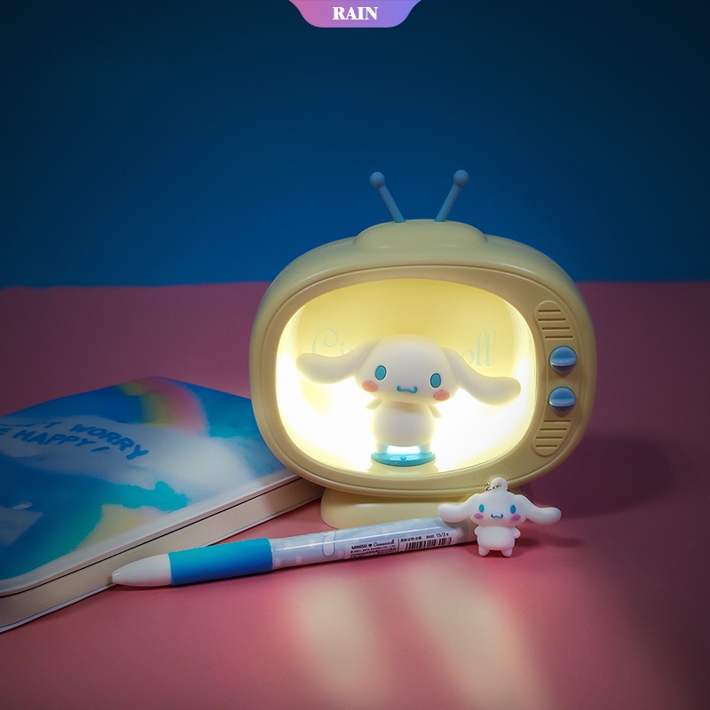 Phụ Kiện Sanrio Đèn Ngủ Hình Tv Hoạt Hình My Melody Cinnamoroll Hello Kitty Dễ Thương Làm Quà Tặng Cho Bé