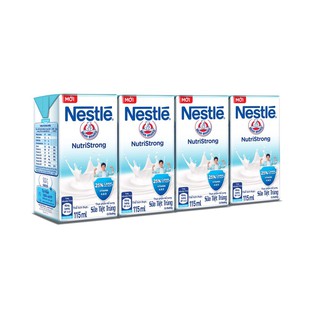 LỐC 4 HỘP SỮA TIỆT TRÙNG NESTLE NUTRISTRONG CÓ ĐƯỜNG 115ML