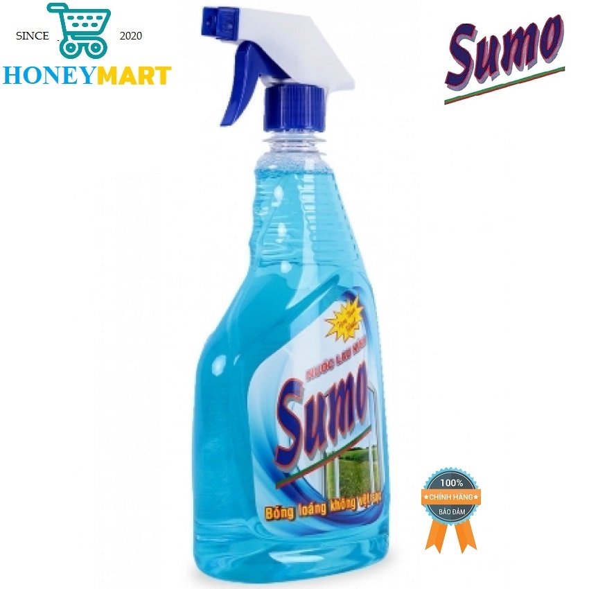 Nước Lau Kính Sumo 800ml tẩy sạch vết bẩn nhanh chóng Honeymart !