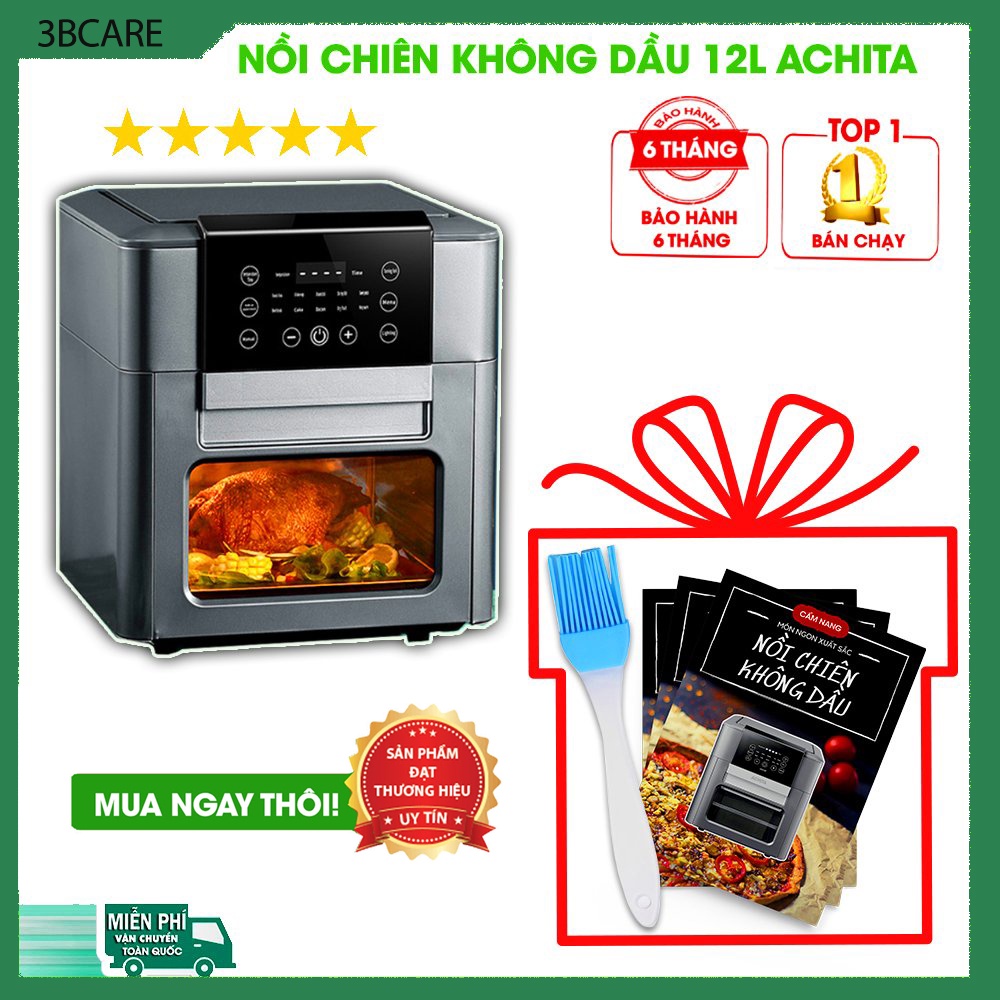 Nồi chiên không dầu ACHITA N40 dung tích 12 lít có 10 chế độ nấu - Shop 3B Care