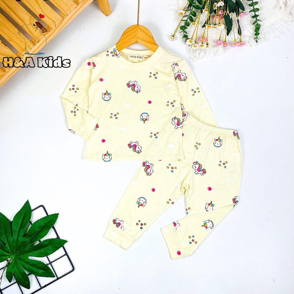 [Bé 19-33kg] Bộ dài tay thun lạnh in hình toàn thân Minky Mom mềm mịn mát cho bé trai bé gái - HÀNG LOẠI 1 (BẢNG 2)