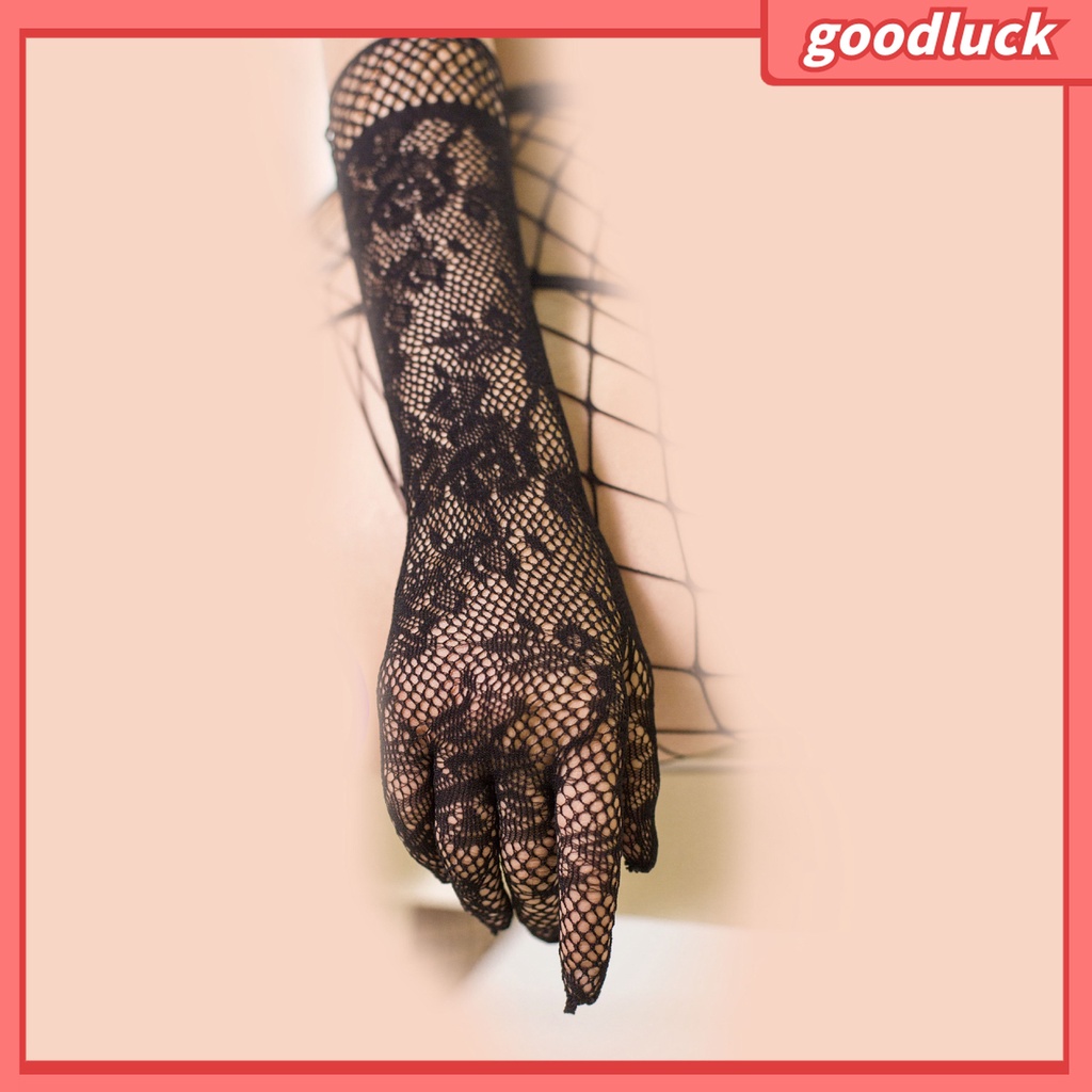 Găng Tay Cô Dâu Vải Ren Co Giãn Thoải Mái