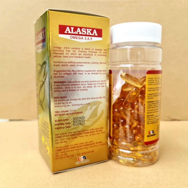 Alaska Omega 369 - Hộp 100 viên - cung cấp EPA DHA Omega cải thiện thị lực và sức khỏe tim mạch