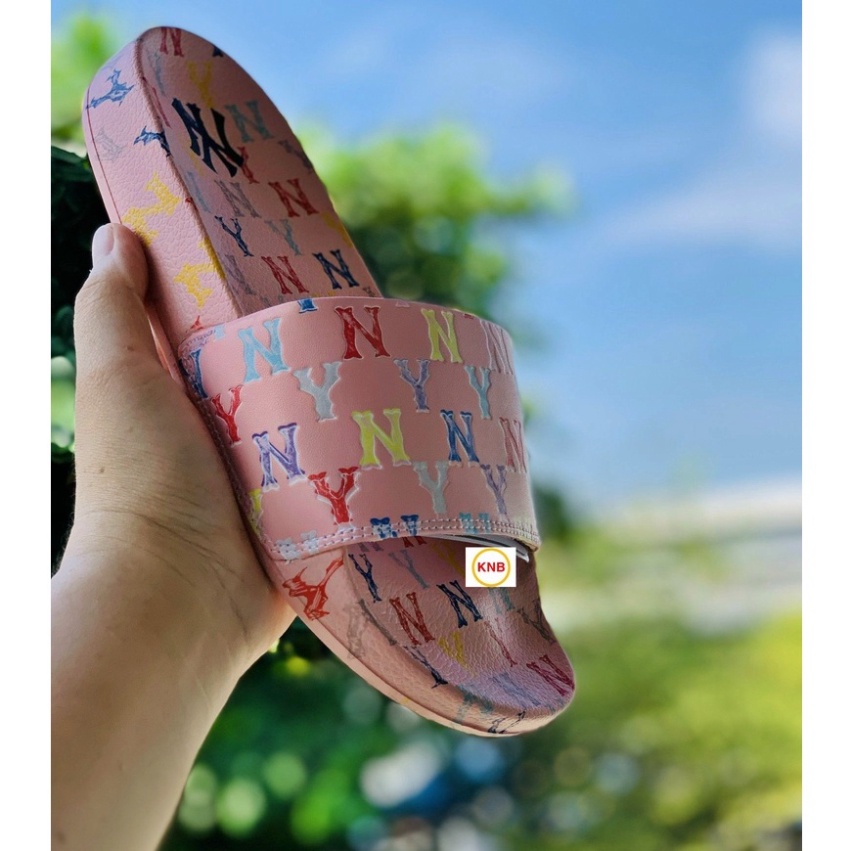 ♥️ Freeship+Ảnh Thật ♥️ Dép 𝐌𝐋𝐁 𝗡𝗬 𝐇𝐎𝐋𝐎𝐆𝐑𝐀𝐌 quai ngang nam nữ, dép mlb quai ngang thể thao mlb ny ho