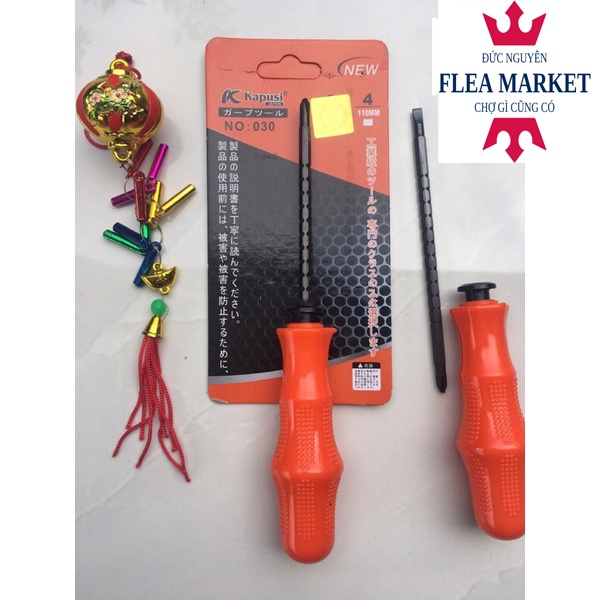 Tô Vít 2 Đầu Đảo Nấc Kapusi Nhật Bản - Tua Vít Đảo Chiều4 x 100mm KIM KHÍ ĐỨC NGUYEN