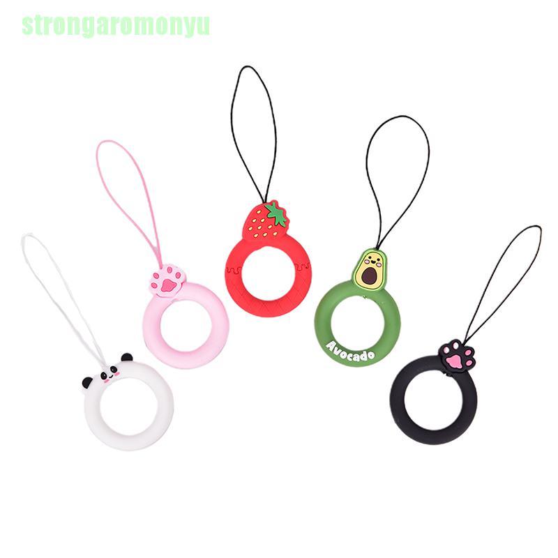 Dây Treo Điện Thoại Bằng Silicon Họa Tiết Hoạt Hình Dễ Thương