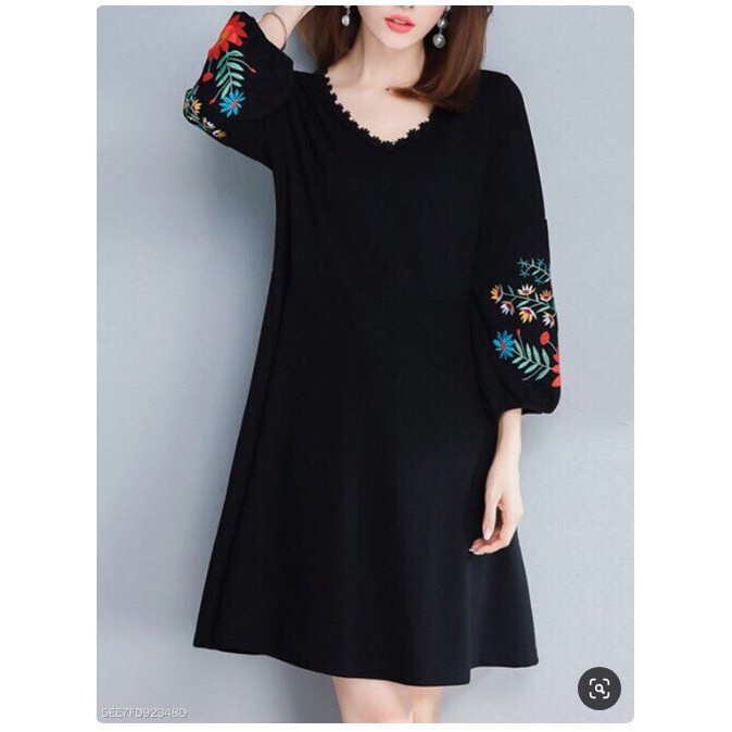 Đầm tơ thêu size M,L,XL,XXL giá 220K