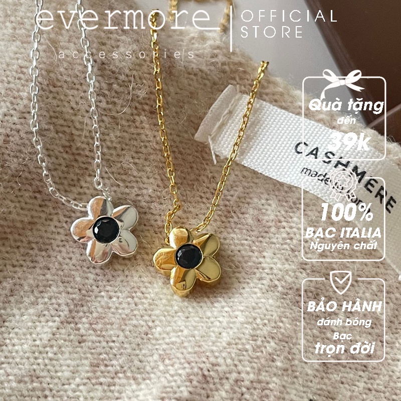 Dây chuyền bạc EVERMORE, vòng cổ bạc 925 little blossom phong cách thanh lịch, minimalism - D050