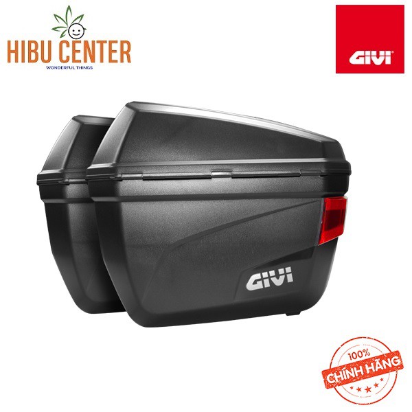 [Yêu Thích] Cặp Thùng Hông GIVI E22N Khóa Monokey Side 22 Lít x 2 Phản Quang Đỏ Hàng Chính Hãng Kèm Baga SBL 2000