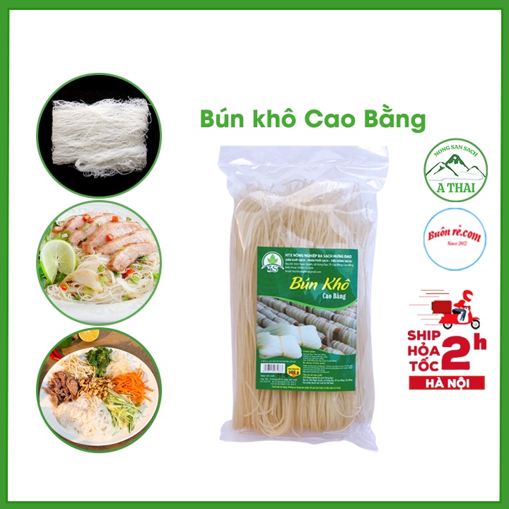 Bún khô, mì gạo sạch 500G nguyên chất - Bún gạo khô đặc sản Cao Bằng