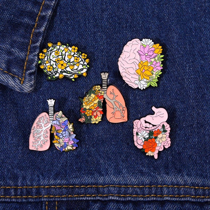 Huy Hiệu Cài Áo Hình Đàn Organ Hoa Hoạt Hình Sáng Tạo