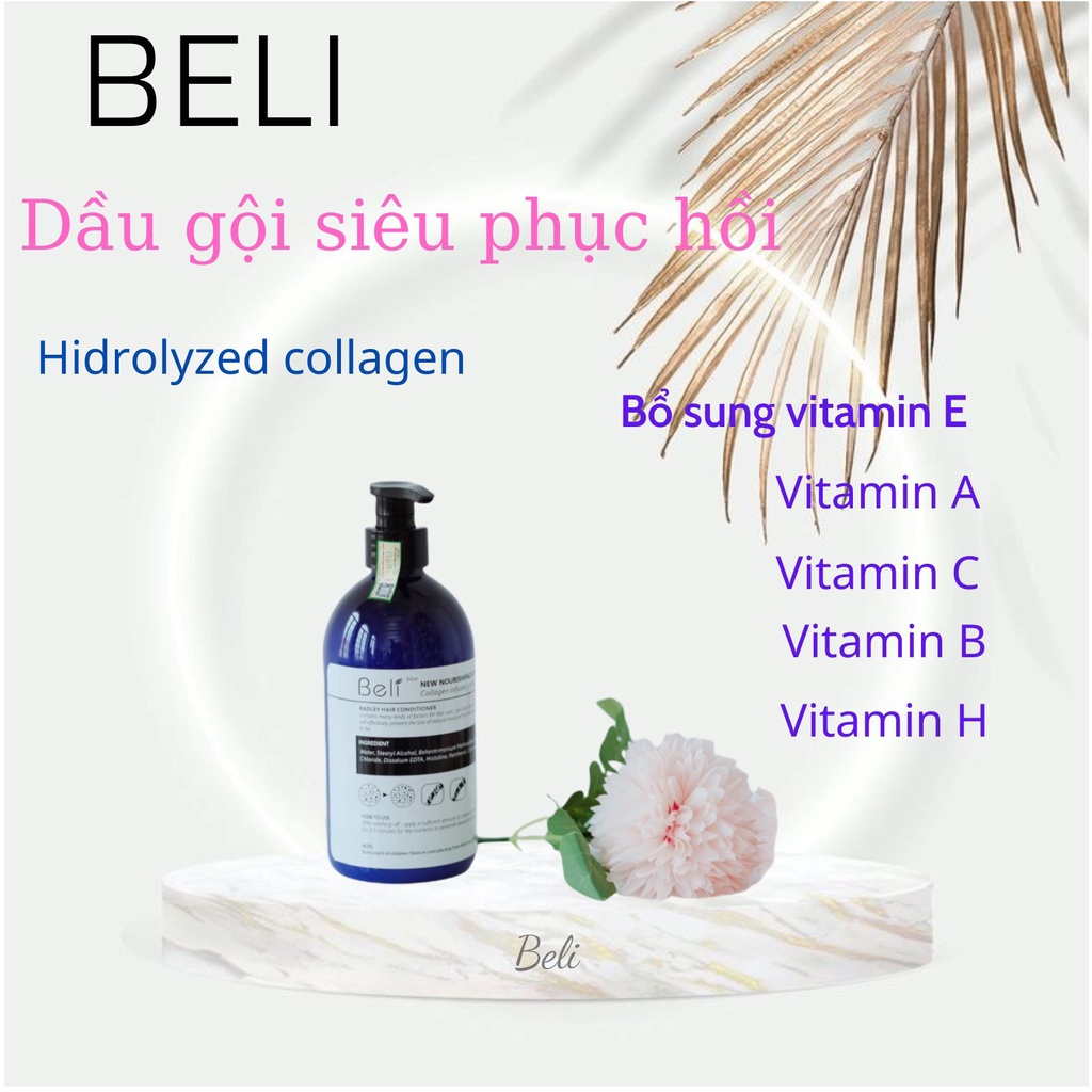 CHÍNH HÃNG Cặp dầu gội xả siêu mềm mượt Beli