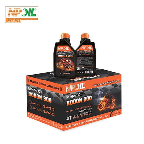 Dầu Nhớt Xe Máy RODON 300 5W30/5W40 API SN + Mua 2 tặng phễu rót nhớt - NPOIL