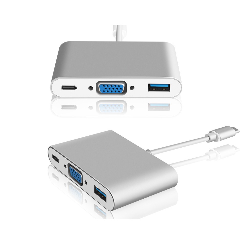 Cáp chuyển đổi USB Type c sang VGA, USB 3.0, USB C ( USB Type c to VGA ) | BigBuy360 - bigbuy360.vn