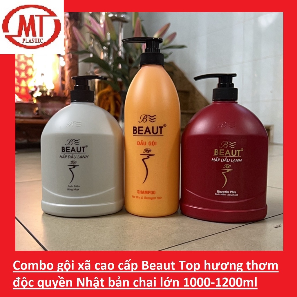 Gội xã cao cấp Beaut Top siêu thơm mượt, hương quyến rũ độc quyền Nhật Bản chai lớn 1000ml-1200ml