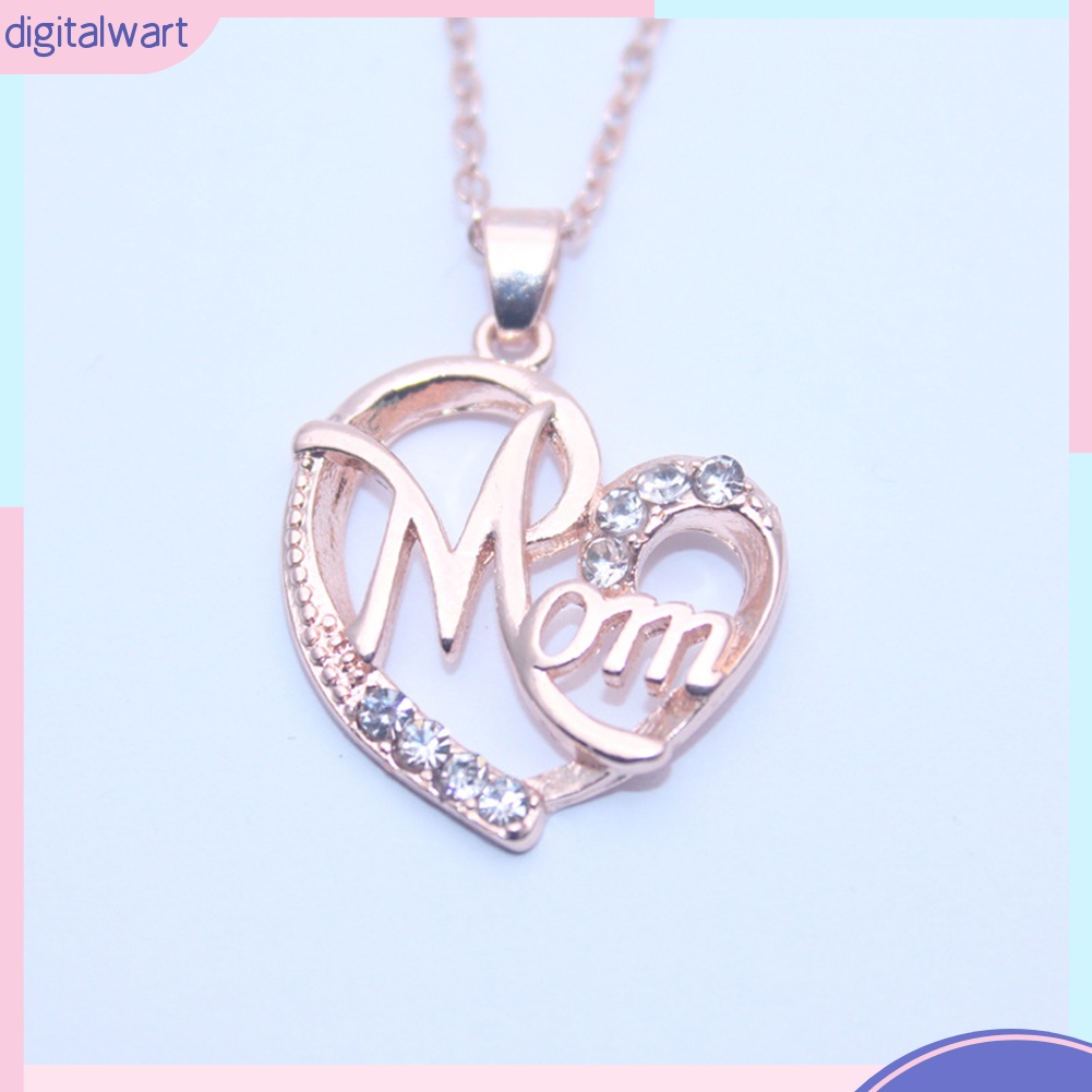 Dây Chuyền Mặt Chữ Mom Đính Đá Thời Trang Dành Cho Nữ