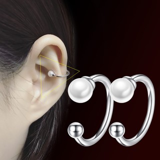 HOT Bông tai kẹp vành Bạc s925 Không cần Lỗ tai DanKo210