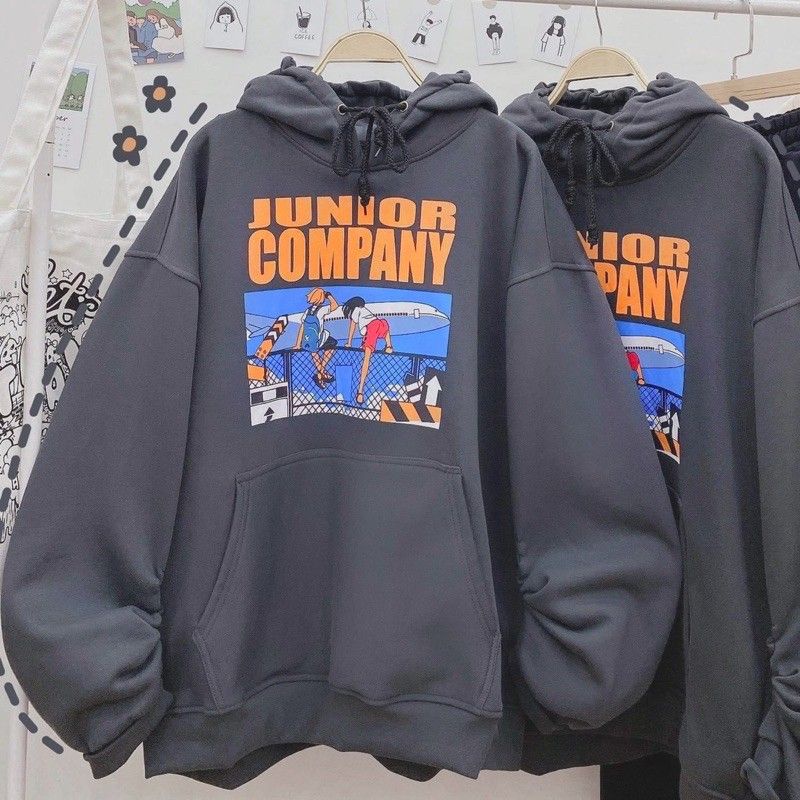 [Mã 2611THTRANG100K hoàn 10% xu đơn 99K] Áo Hoodie Junior Company Nỉ Lót Bông (nam nữ mặc được)