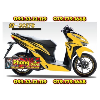 Tem Rời Honda Vario 150 Vàng Đen - MS 30278 (Đời Xe 2018-2020)