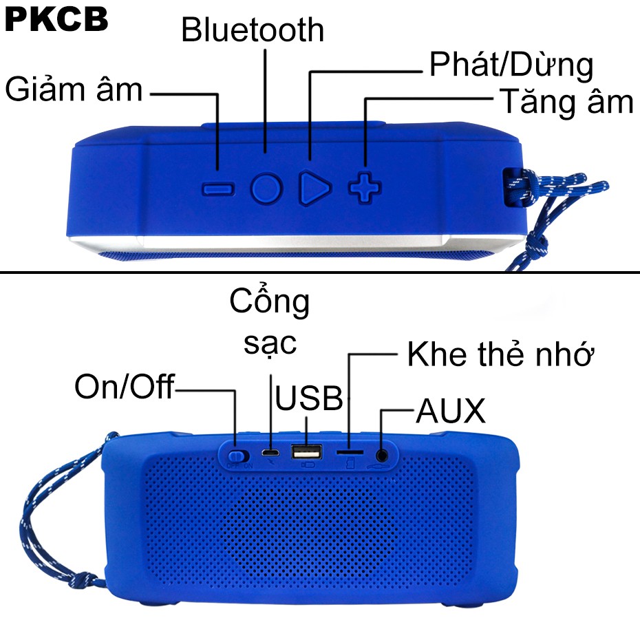 Loa Bluetooth Âm Bass To Hay Cao Cấp PKCB NR4020 Ngẫu Nhiên Chính Hãng