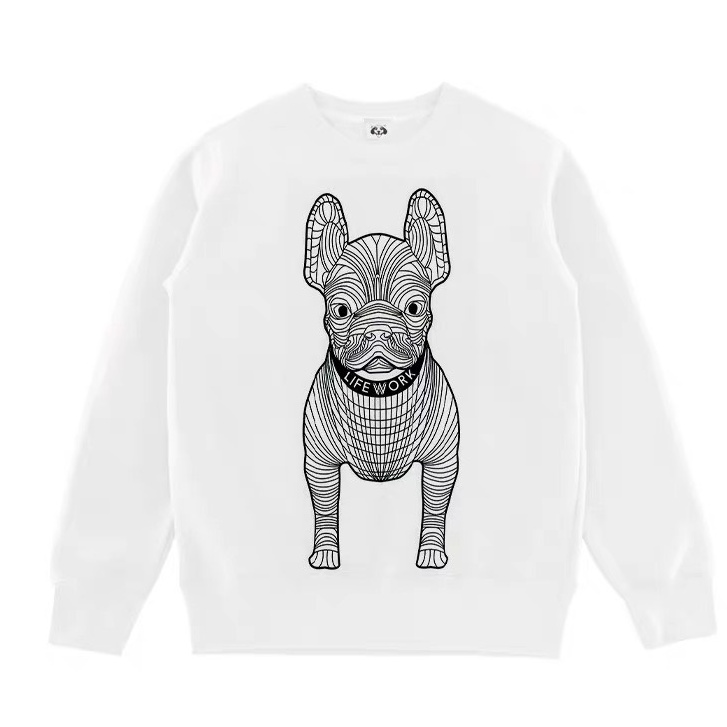 Áo nỉ sweater nỉ ngoại dày dặn form rộng , Áo hình con chó Swt form rộng  Okella
