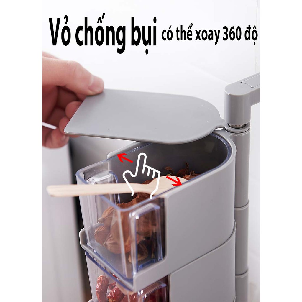 Hộp đựng gia vi 2 ngăn