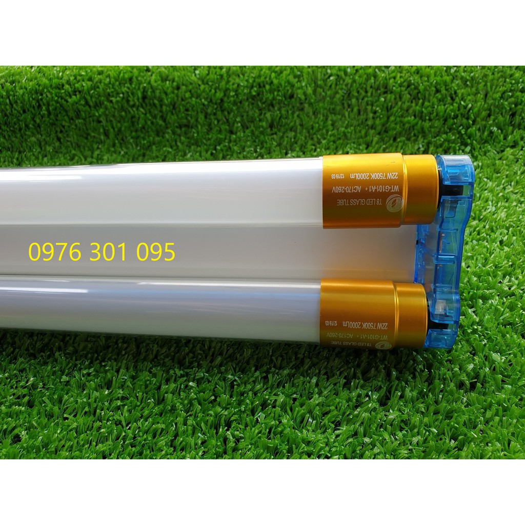 Bộ Đèn Led Đôi 1m2 - 44w Đầu Nhôm (1 máng đôi &amp; 2 bóng 22w)