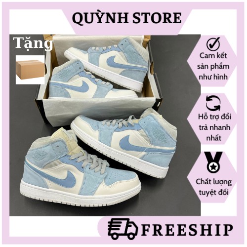 (FREESHIP+ẢNH THẬT 1,1) Giày Jordan xanh da trời màu mới, giày thể thao cao cổ