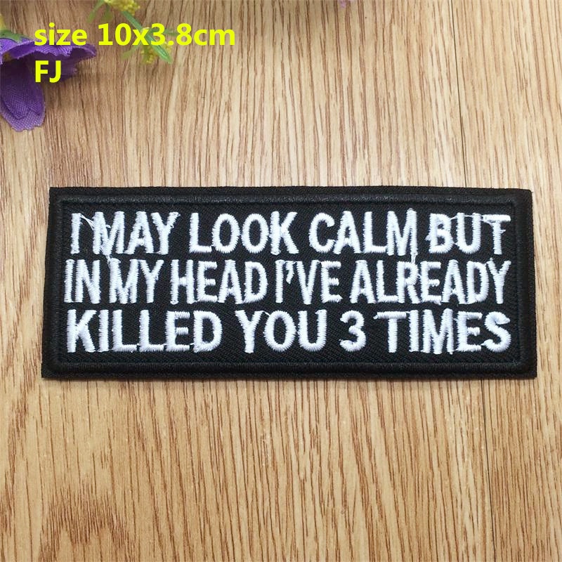 Sticker Ủi Thêu Chữ Tiếng Anh Độc Đáo Dán Trang Trí Quần Áo / Băng Cánh Tay / Quần Có Thể Ủi Được