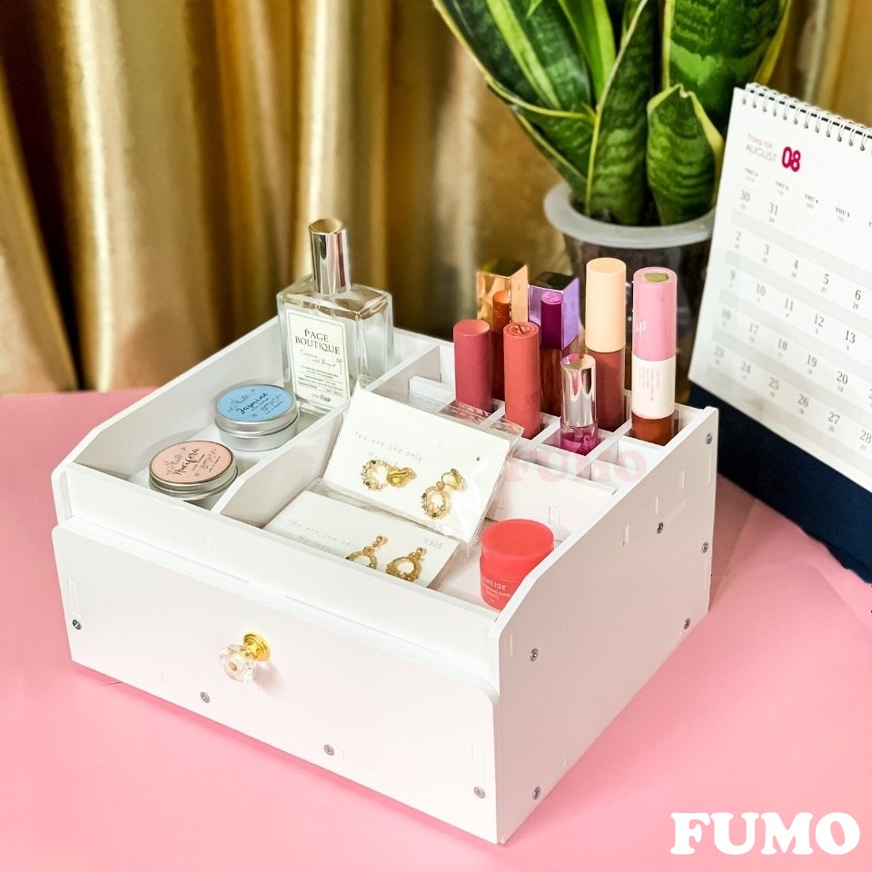 Kệ mỹ phẩm tủ đựng đồ trang điểm đa năng thiết kế sang trọng tiện lợi FUMO KMP08