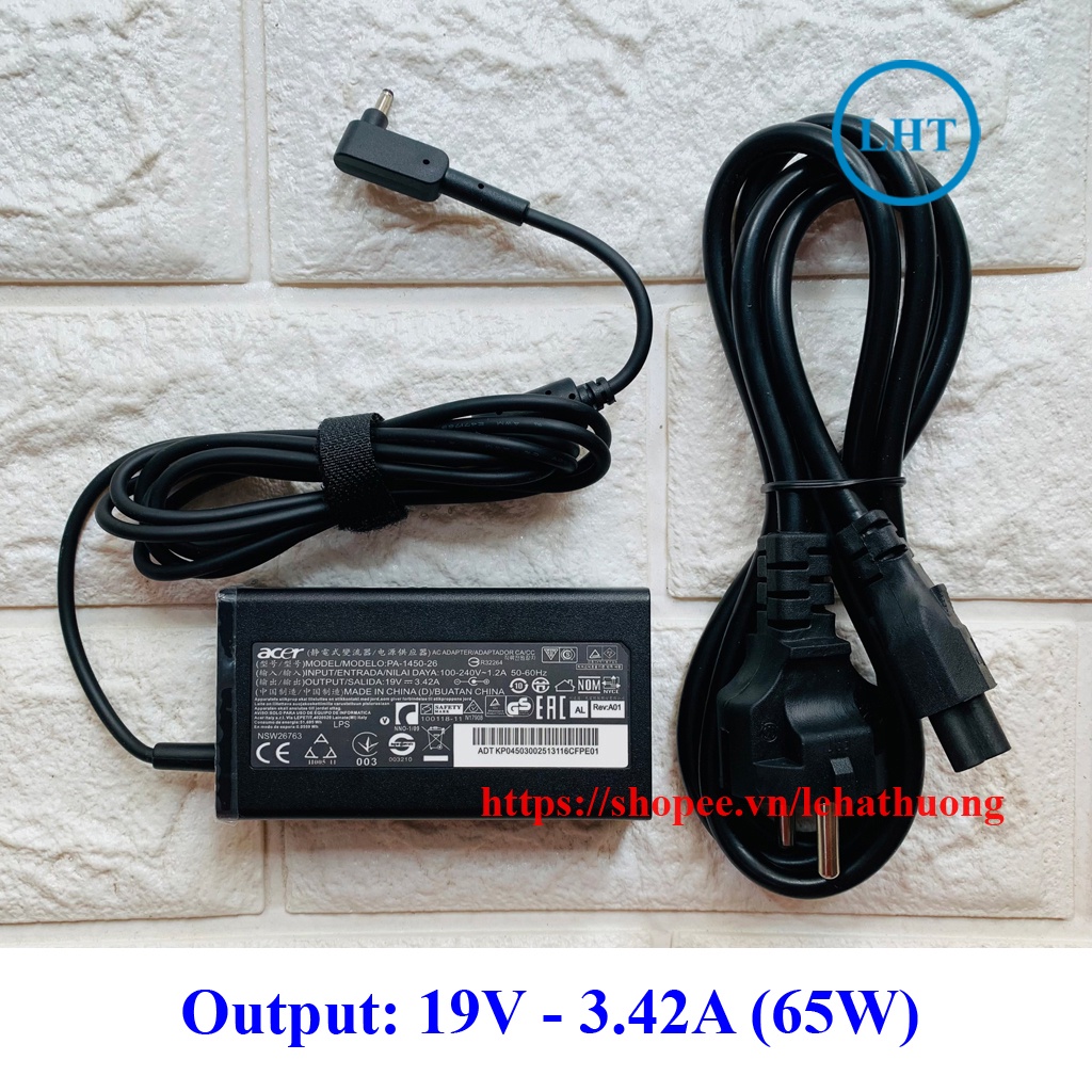 Sạc Laptop Acer Chromebook 11 13 14 15 CB3 CB5 C720 C740 19V - 2.37A / 3.42A chân Nhỏ 3.0x1.0mm