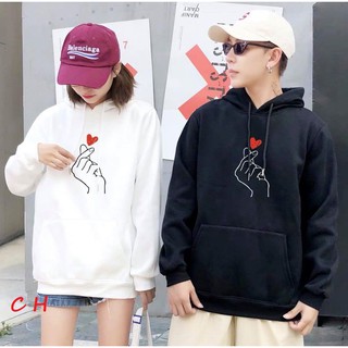 áo đôi Hodie thả tim