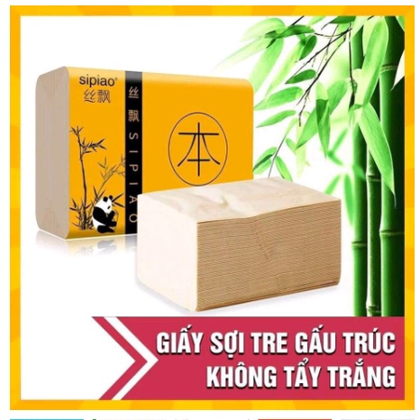 [GIẢM 20K❤] Giấy ăn gấu trúc SiPiao chính hãng [ 1 thùng 30 gói - 1 gói 300 tờ ]