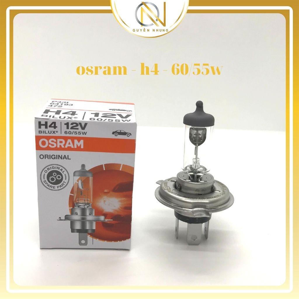 ĐÈN PHA OSRAM HS1 12V HALOGEN 35W, 60/55W CHÂN CẮM H4 - QN SHOP