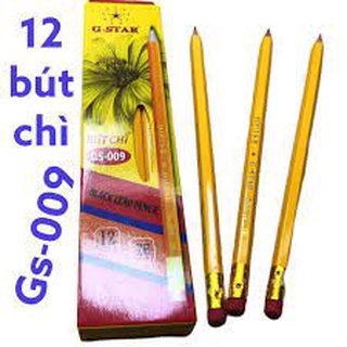 1 hộp 12 cây bút chì 2b thân gỗ gs-009