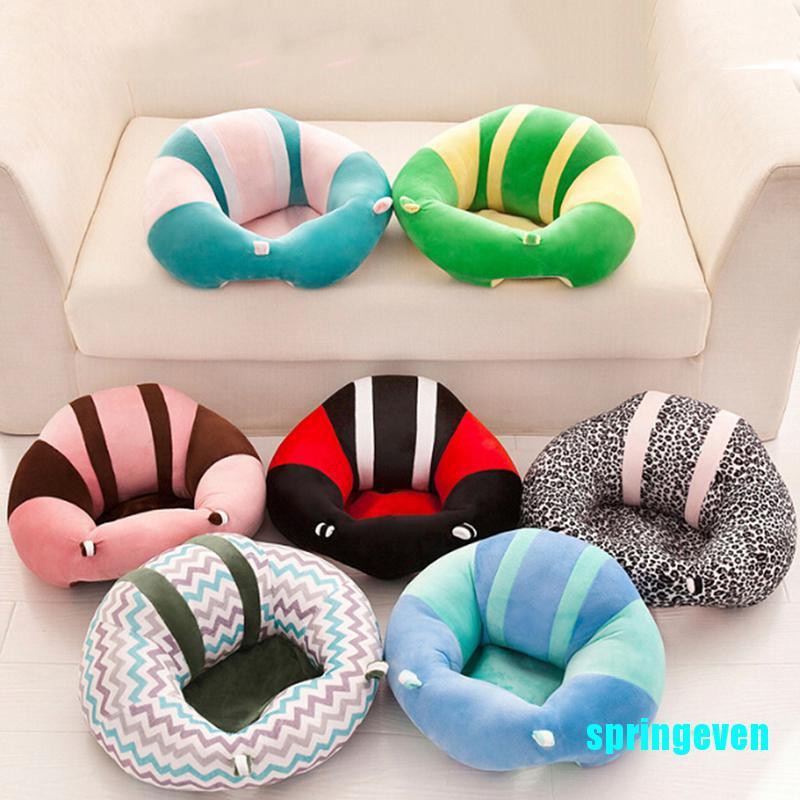 [springeven] Ghế sofa Hỗ Trợ Bé Tập Ngồi Bằng Vải Lông Nhung Mềm Mại Không Có Chỗ Ngồi