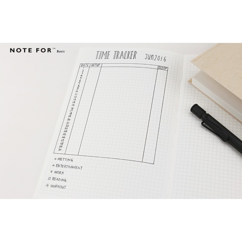 Sổ tay cơ bản Note for basic grid blank line size A5 A6 | BNS040