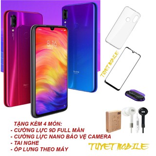 COMBO ĐIỆN THOẠI XIAOMI REDMI NOTE 7 (3GB + 32GB) CAMERA KHỦNG 48MP+5MP - HÀNG NHẬP KHẨU NGUYÊN SEAL