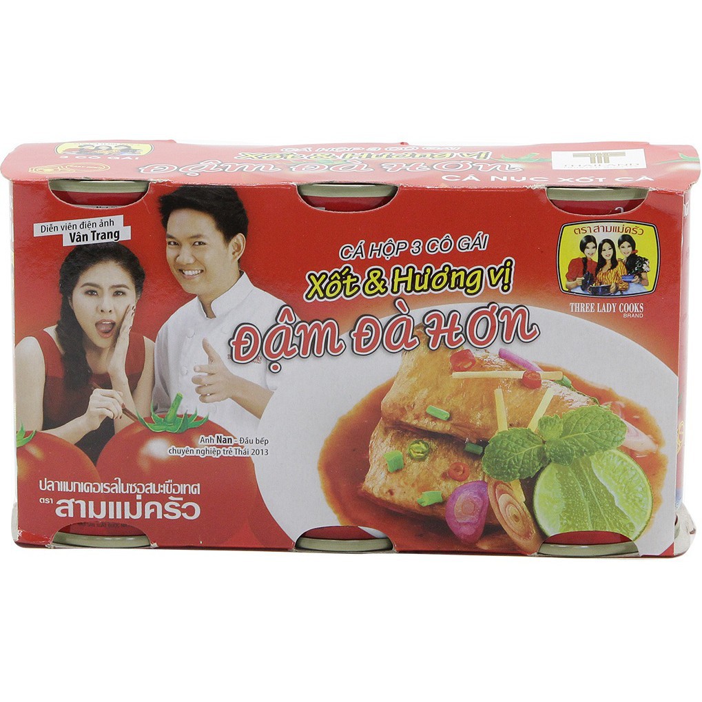 CÁ NỤC SỐT CÀ BA CÔ GÁI - LON 155GR*3