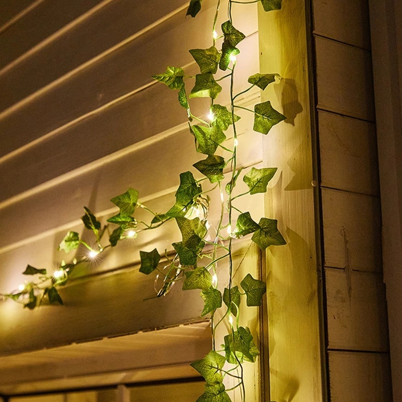 Dây Đèn LED Hình Lá Phong Sử Dụng Năng Lượng Mặt Trời Dài 2M 5M Dùng Để Trang Trí Tiệc Cưới/Giáng Sinh