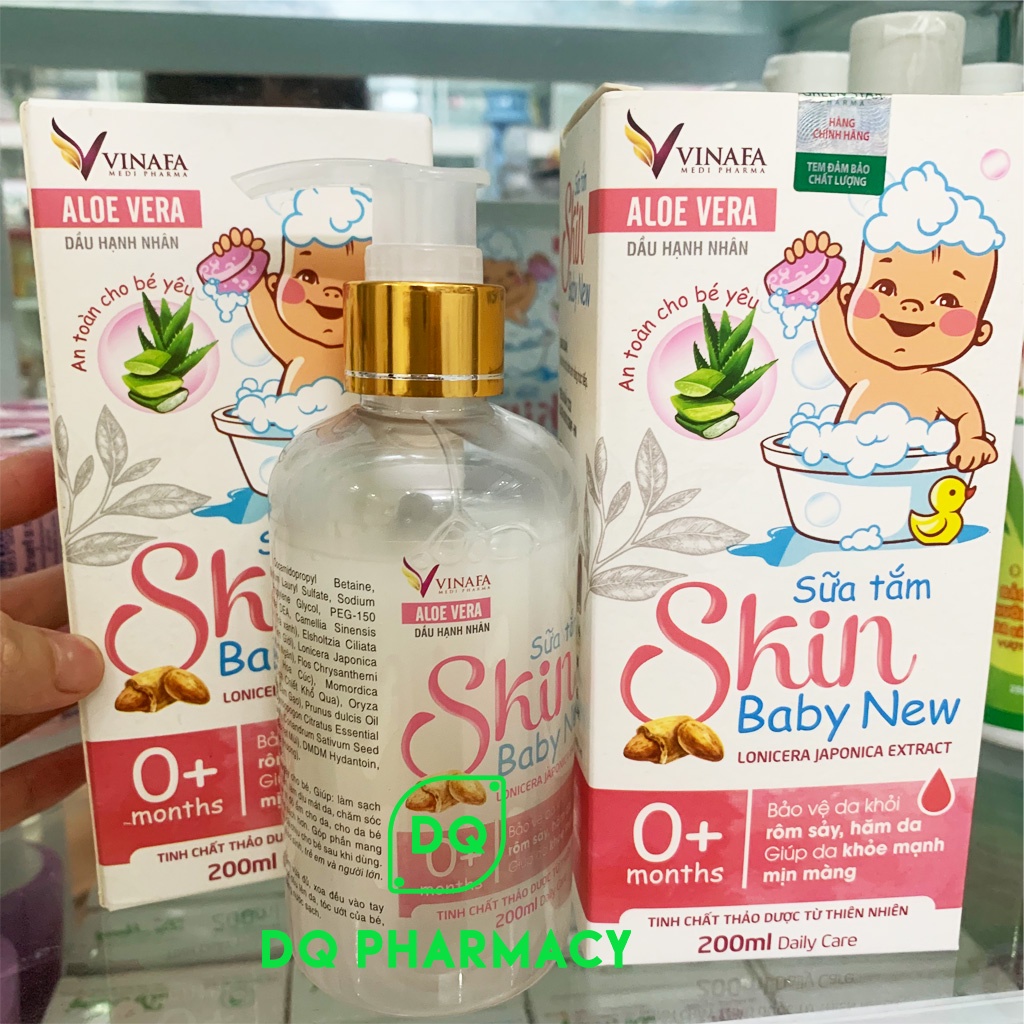 Sữa tắm cho bé, sữa tắm hăm, rôm sảy Skin Baby New chính hãng