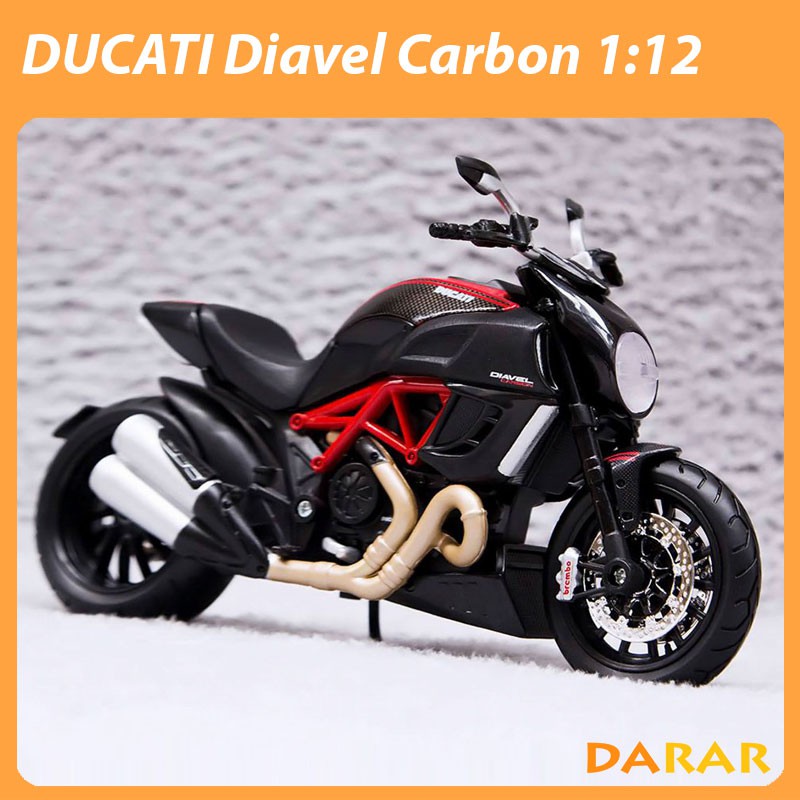 MÔ HÌNH XE MOTO Siêu xe Ducati Diavel Carbon - MAISTO tỷ lệ 1:12